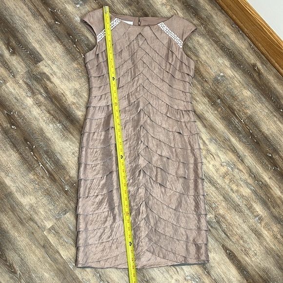 London Times Dress Women's Size 10 Midi Shutter Pleats Formal Wedding Cruise - Picture 14 of 16